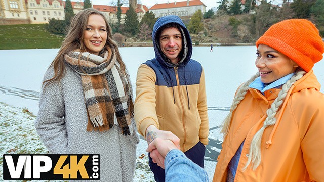 SWAP4K. Sunday outing ended with a hot girl on our bed, it was her first threesome